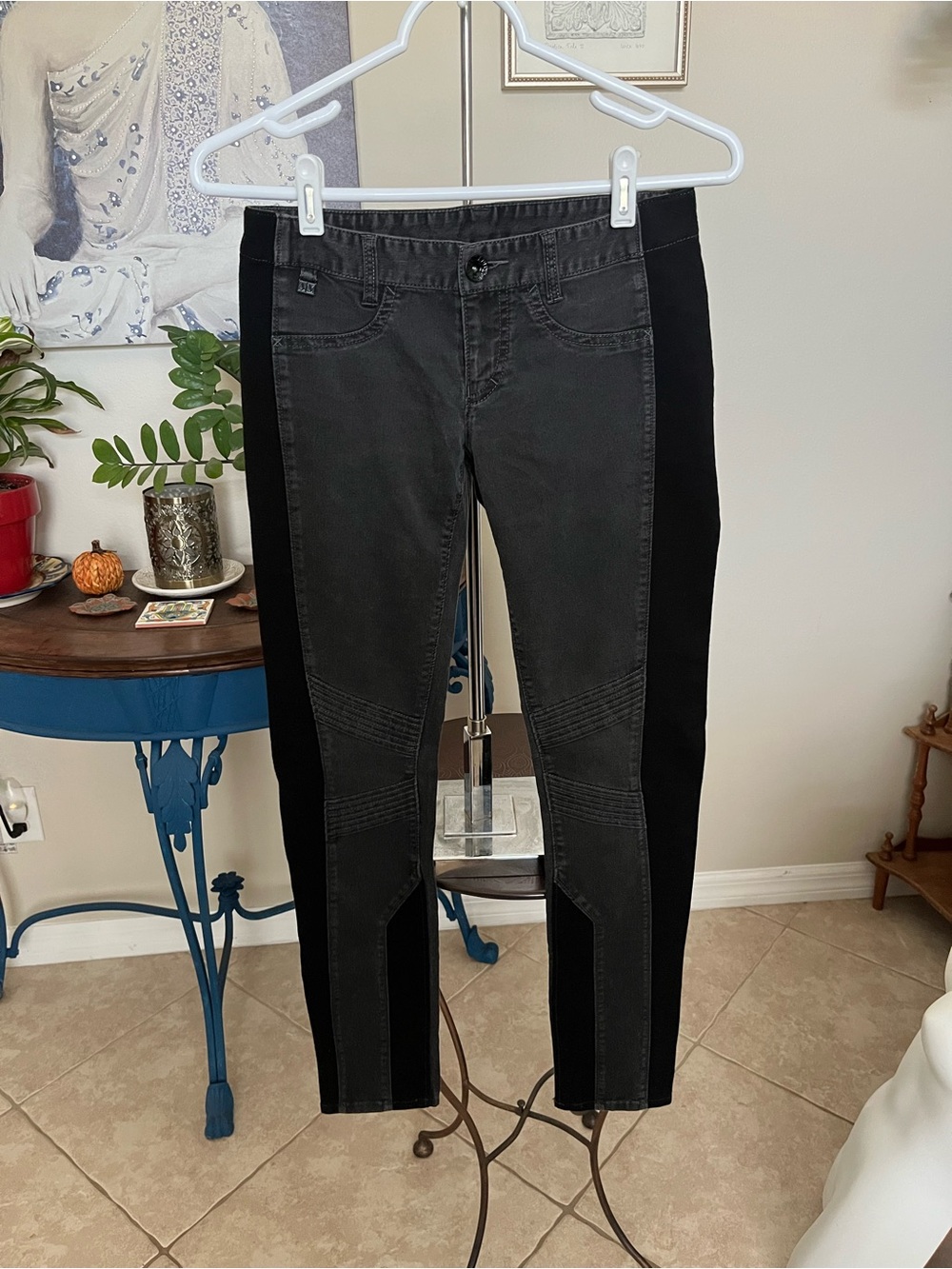 Armani Exchange Black Low Rise Biker Skinny Jeans - 2